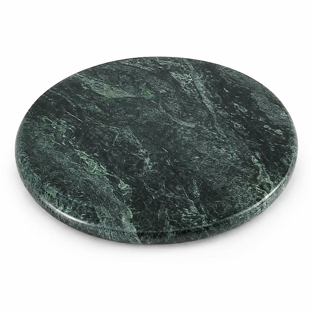 Anketras Green Marble Chapathi Kal 10 Inch | Heavy Stone Chakla/Roti Rolling Board | Premium Marble Dough Rolling Base for Chapati, Roti, Paratha, Puri & Baking